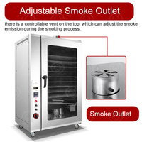 QDMECH acier inoxydable sec Intelligence poisson viande fumer four Machine professionnel barbecue fumeur gril pour la cuisine à domicile