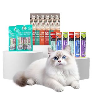 Snack Premium per Gatti Leccabili al Tonno, Pollo e Salmone, Ricchi di Proteine, Cremosi, Senza Cereali, Cibo Umido per Gatti, Etichetta Privata OEM - Product Image 1