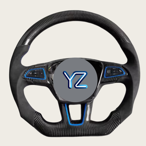 Volant chauffant en fibre de carbone de style sport <span class=keywords><strong>YZ</strong></span> pour Ford Focus RS ST MK3, pièces de rechange pour la modification et l'amélioration de l'intérieur de la voiture - Product Image 2