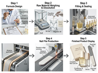MRUIS Set de Preparación para el Cuidado de Uñas, Lápiz de Aceite para Cutículas, Lima de Uñas, Nutre, Moldea y Protege las Uñas, Kit de Pre-Manicura para Salón, OEM
