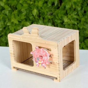 Casa para Pájaros de Madera Resistente, Fácil de Limpiar, con Fondo Extraíble, Múltiples Tamaños, Madera Maciza, para Montar en Pared Interior - Product Image 1