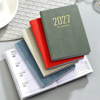 Agenda personnalisé 2027 A7, carnet de notes en cuir PU, couverture rigide, logo en feuille d'or, cadeau d'affaires personnalisé, journal