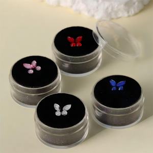 Juego de brocas dentales de cristal de base plana al por mayor, adornos dentales en forma de rombo, decoraciones para dientes, juego de brocas de joyería y belleza - Product Image 1