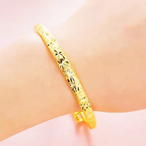Pulseiras de Luxo Indianas da Arábia Saudita Banhadas a Ouro 24k Ajustáveis para Meninas - Product Image 3