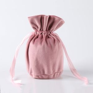 Large Size 18*16cm With Round Bottom 10cm Plain Velvet Draw <b>String</b> Bags for Pendant Necklace Crystal Lipstick Storage - Product Image 4