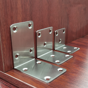 Code d'angle en acier inoxydable épaissi angle droit 90 degrés L-angle fer meubles connecteur support - Product Image 3