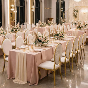 Chaises de salle à manger en acier inoxydable pour événements Mariages Fêtes-pour hôtels Banquets Restaurants Chaise de mariage en plastique - Product Image 4