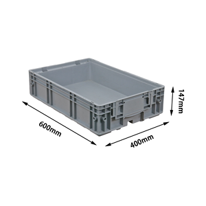 QS KLT Ổn Định Thân Thiện Với Môi Nhựa Crate Rắn EU Crate - Product Image 1