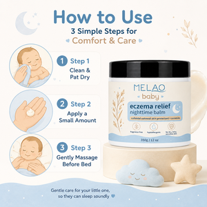 Crème pour l'eczéma à l'avoine et aux céramides pour bébés, marque privée, pour peaux sèches, irritées et sensibles, réparation de l'eczéma du bébé - Product Image 6