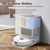 Vente en gros d'aspirateur robot avec fonction sec et humide télécommande robot vadrouille maison RV balayage intelligent sans fil alimenté par batterie