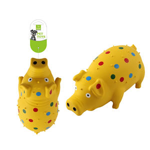 Nunbellpets çeşitli renkler için çevre dostu lateks köpek çiğnemek oyuncak Bite dayanıklı diş temizleme dikenler noktalar çığlık domuz tasarım - Product Image 4