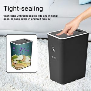 Poubelle petite poubelle en plastique corbeille à papier adaptée à la salle de bain <span class=keywords><strong>cuisine</strong></span> chambre bureau - Product Image 2