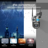 Cámara de seguridad IP V380pro HD 4G, tarjeta SIM, Wifi, lente Dual, PTZ, IA, seguimiento automático de personas, para exteriores