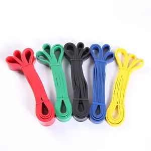 Bande de résistance à la traction à chaud, bande élastique de <span class=keywords><strong>fitness</strong></span> en latex naturel avec logo personnalisé pour la salle de sport à domicile, bandes de yoga en gros en vrac - Product Image 1