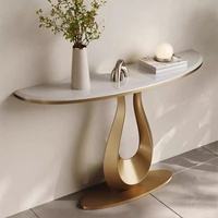 Console d'entrée en métal de style italien, luxe léger, pour hôtel, villa, murale, moderne, minimaliste, longue, pour couloir