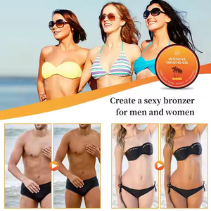 Gel noircissant pour lotion de bronzage de plage et de bain avec des effets d'embellissement de la peau de couleur bronze et blé - Product Image 6