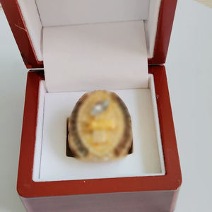 Champion's Wood <strong>Ring</strong> <strong>Box</strong> for Basketball Football <strong>Championship</strong> <strong>Rings</strong> -Elegant Printed <strong>Display</strong> Case Square Decor Sports Jewelry - Product Image 5