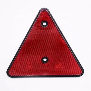 Kırmızı üçgen şekli reflektörler römork kamyon parçası emniyet uyarı reflektör yansıtıcı işareti evrensel uyumlu