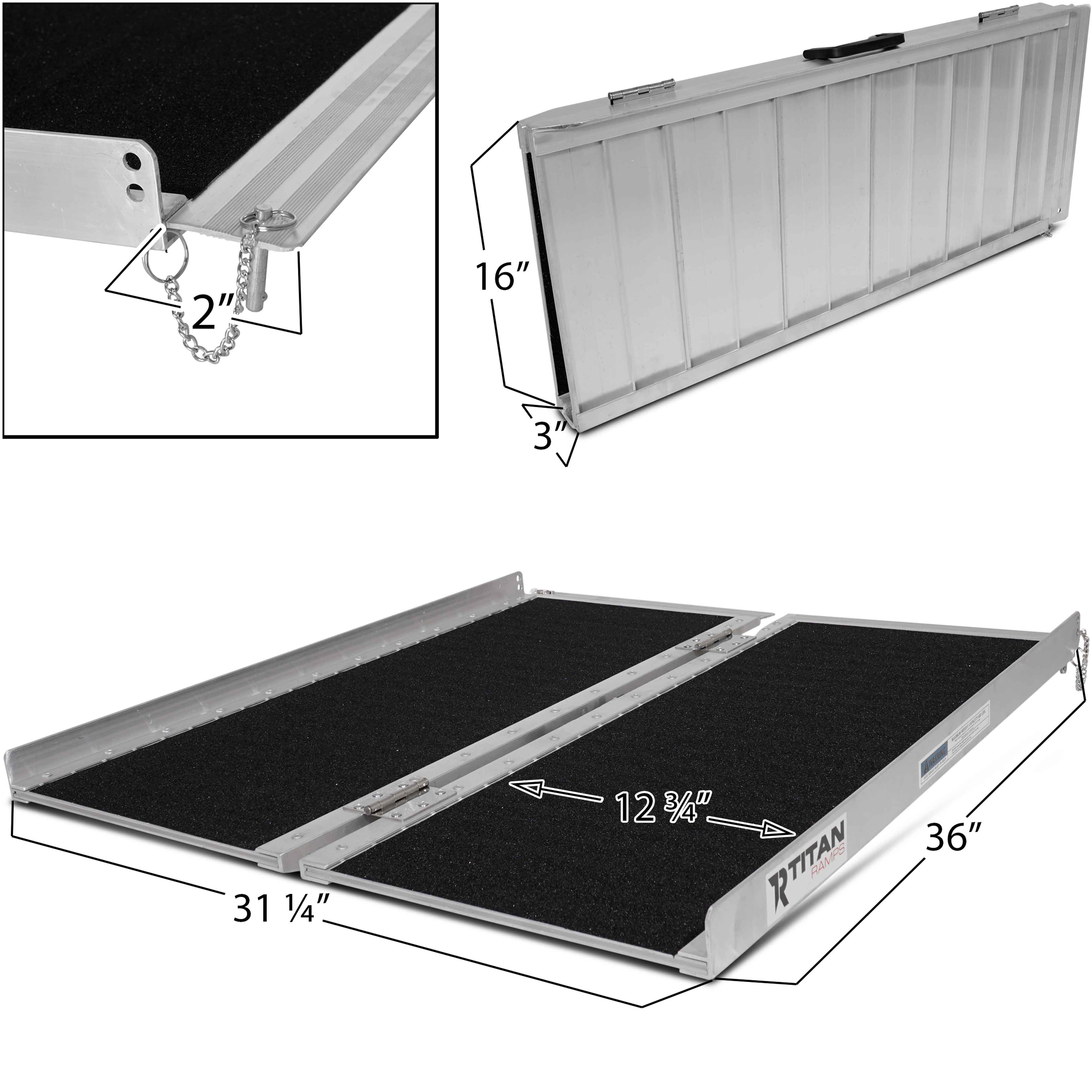 Алюминиевая Одиночная Складная рампа для инвалидной коляски с клейкой лентой