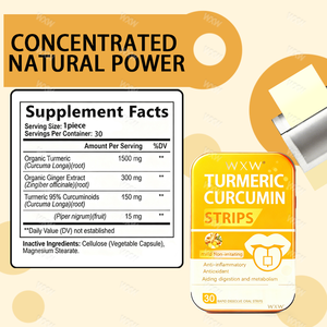 Tiras de Apoyo Antiinflamatorias con Cúrcuma y Jengibre Orgánicos para la Digestión y la Salud Articular - Product Image 4