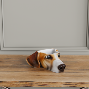 Atacado Personalizado Lifelike Animal Design Porcelana Vivid Jack Russell Terrier Cabeça De Cão Em Forma De Cerâmica Comida Água Kibble Pet Bowl - Product Image 4