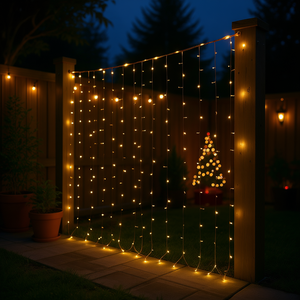 Guirlandes lumineuses LED blanc chaud, 300 ampoules, à brancher, pour intérieur et extérieur, pour chambre à coucher, Noël, mariage, fête, décoration - Product Image 2