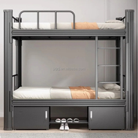 Lit superposé double au design Offre Spéciale moderne, cadre en acier métallique pour la maison, l'école, l'appartement ou le dortoir.