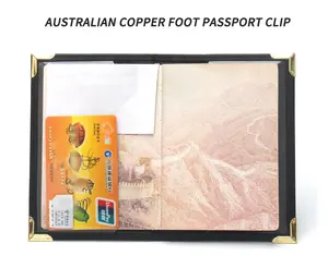 PU-Leder-Passenabdeckung Reisetasche australischer Reisepasshalter für Herren und Damen