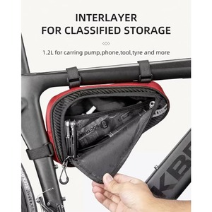 Échantillon gratuit : Sacoche de cadre triangulaire pour vélo, sacoche de rangement pour outils avant sur tube supérieur, accessoires pour vélos de montagne tout-terrain - Product Image 3