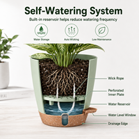 WEICHENGXING Vente en gros de jardinières suspendues auto-arrosantes en plastique, pot de fleurs suspendu, panier suspendu pour la maison et le jardin