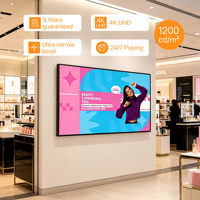 Pantalla Digital LCD de 43/49/55/65/75 Pulgadas, 1200 Nits, Menú Digital con CMS en la Nube Gratuito, Funcionamiento 24/7 para Restaurantes y Negocios Minoristas