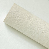 Papier peint simple beige à motif lin texturé, revêtement vinyle, imperméable, ignifuge, avec support en tissu, pour hôtel