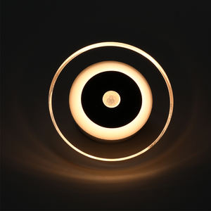 USB recargable DC 5V inducción magnética redonda Sensor de movimiento inteligente LED luz de pared para niños pasillo entrada inodoro paso Luz - Product Image 1