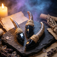 Vente en gros d'objets artisanaux en cristal, couteau magique en obsidienne, décoration artisanale pour la maison, guérison spirituelle, jeu de rôle