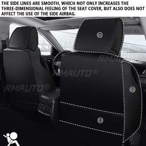 5D Car <b>Seat</b> <b>Covers</b> Automobiles <b>Seat</b> <b>Covers</b> PU Leather <b>Seat</b> Cushion Front Bench Chair Protection Universal for Auto Truck <b>Van</b> SUV - Product Image 5