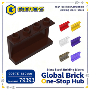 Gobricks GDS-787 แผ่นบล็อกต่อประกอบขายส่ง ขนาด 1 x 4 x 2 พร้อมตัวรองรับด้านข้าง - ตัวยึดแบบกลวง 14718 986842 - Product Image 1