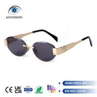 Lunettes de soleil modernes sans monture, double pont, protection UV400, verres dégradés, style rétro de luxe pour hommes et femmes, lunettes tendance