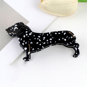 Pince à cheveux en acétate pour chien teckel mignon animal mignon créatif - Product Image 5