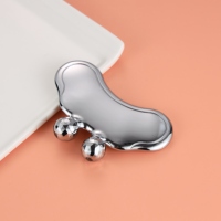 Planche Gua Sha en forme de cadenas, légère, outil de beauté, double boule roulante, favorise l'absorption de la crème, entretien facial quotidien