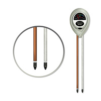 Testeur de sol de jardin 2-en-1 pH et humidimètre, peinture argentée PS, sans batterie, pour plantes d'intérieur, pelouse, agriculture ST-23B