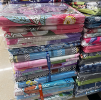 Desain Modern 100% Poliester Set Sprei 3PCS Ukuran King Grosir Set Sprei Polos Bermotif