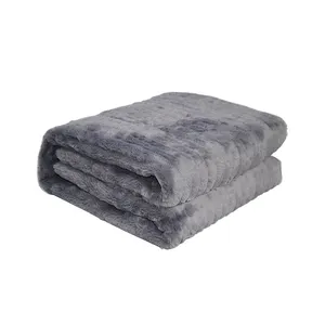 Nieuw Design Dubbellaags Luxe Geborsteld Pv Fleece Faux Bont Throw Pluche Dekens