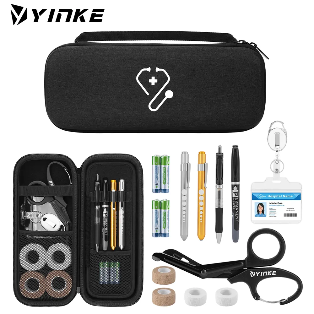 Yinke Travel Stethoscope Case Compatible with 3M Littmann Classic III Stethoscope Include Medical Scissors Nurse Accessories