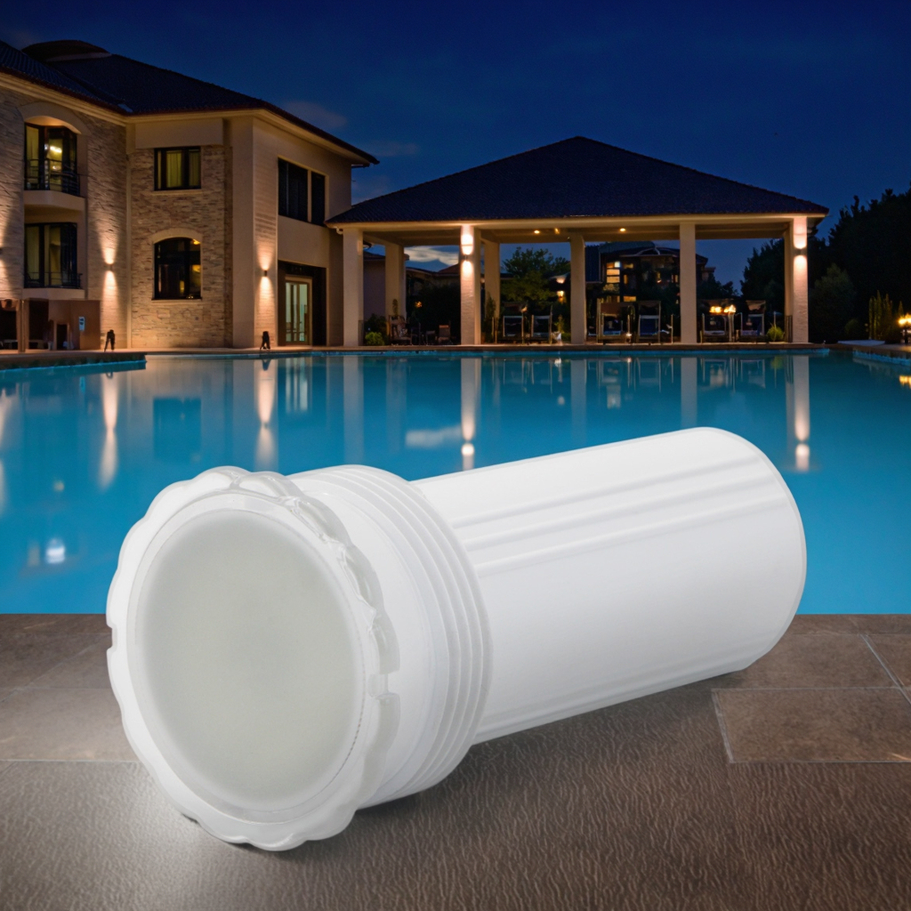 Waterproof IP68 LED Pool Light 3500K Warm White AC12V 12W Remote Control 1.5 Inch Durable PC Material Landscape Use Dimmable