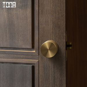 GOO-KI disikat kuningan kenop pintu desain baru Push-Pull konstruksi privasi pegangan pintu Set kunci - Product Image 2