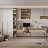Bibliothèque Minimaliste Personnalisée en Bois pour Salon, 5 Étagères, Meuble de Rangement Écologique et Gain de Place pour Maison, Bureau, Appartement