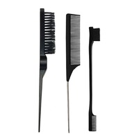 Peignes à cheveux professionnels de haute qualité en plastique personnalisé, style de séparation, démêlage, coupe, poux, cheveux bouclés, vente en gros de salon, ensemble avec logo