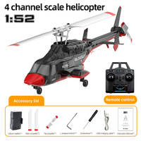Nouvel Arrivage 1/53 A61 2.4G 6 Axes Gyro 4 Canaux Brushless Maintien d'Altitude Flux Optique Hélicoptère RC Avion RC Jouet Modèle
