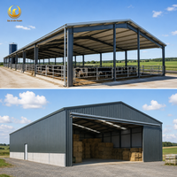 Bâtiment Agricole en Acier Préfabriqué Multi-Usages (Stockage d'Élevage, Grange à Foin, Ferme, Garage, Abri) - Certifié
