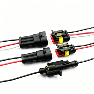 Konektor Tahan Air Amp Socket 2 3 4 Core Hid Male dan Female Butt Joint Plug-In Dengan Kabel Baterai Mobil - Product Image 1